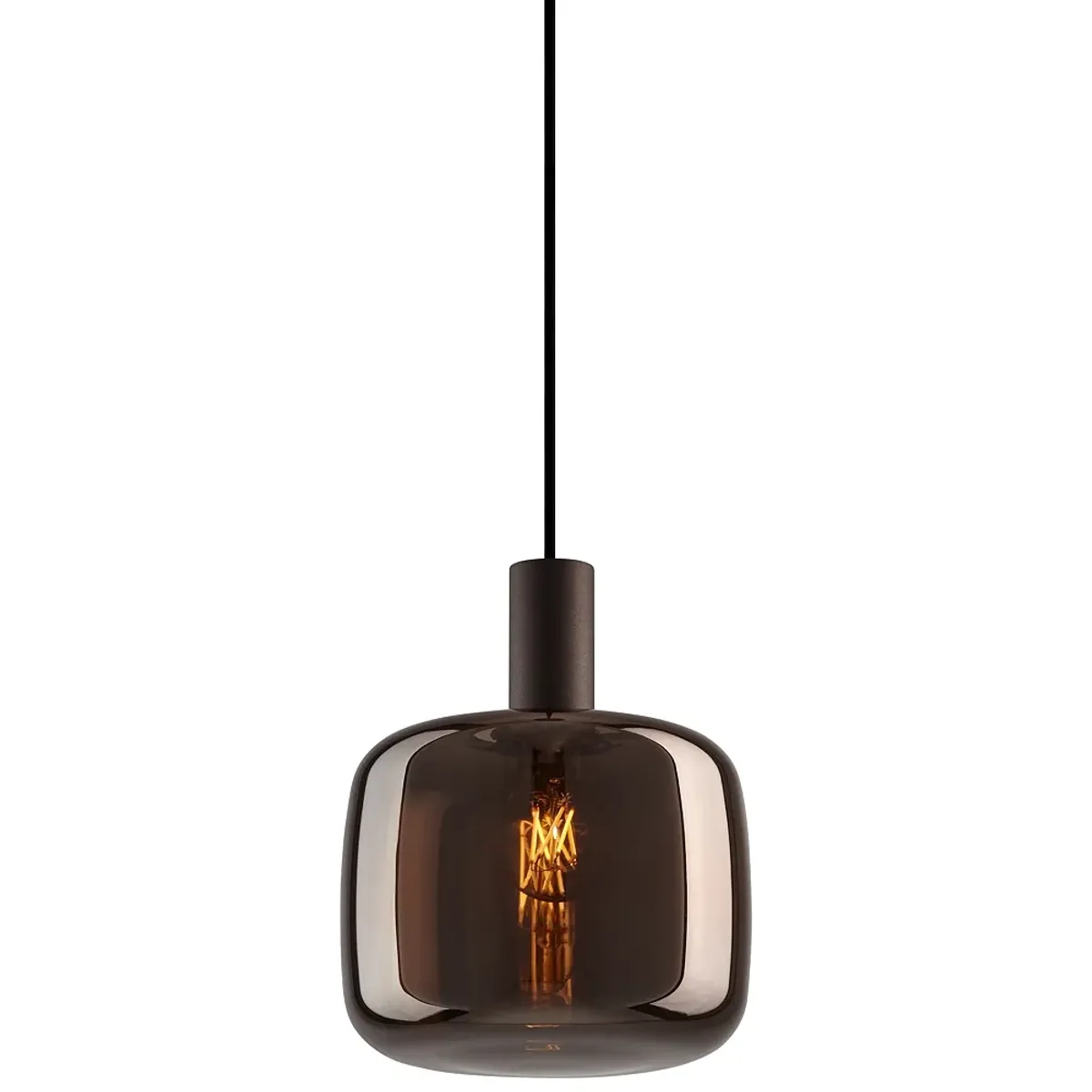 Possini Euro Janna 7 1/2" Wide Espresso Glass Mini Pendant