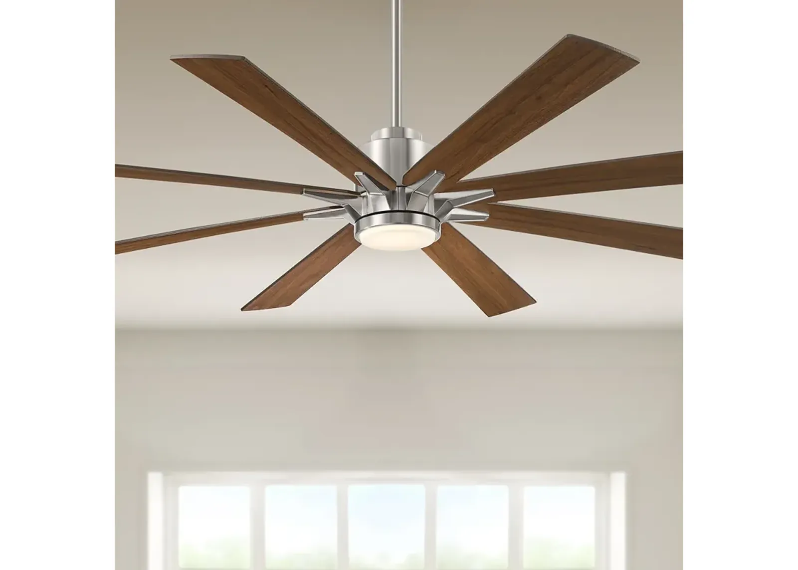 68" Casa Vieja X-Air Brushed Nickel CCT LED Ceiling Fan with Remote