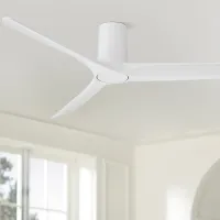 52" Casa Vieja Zebec White Hugger Ceiling Fan with Remote Control