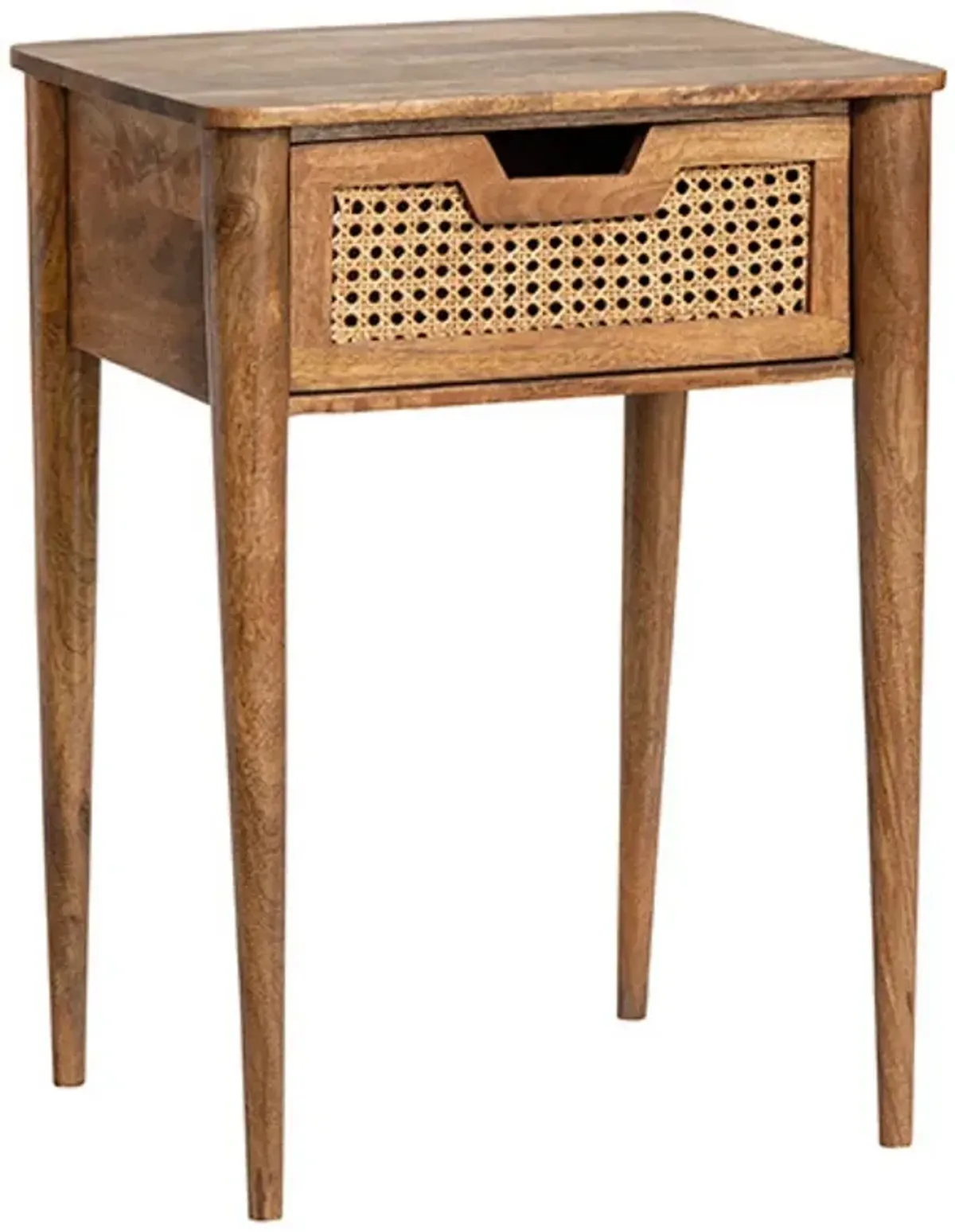 Crestview Collection Guadalupe Wood and Cane Accent Table