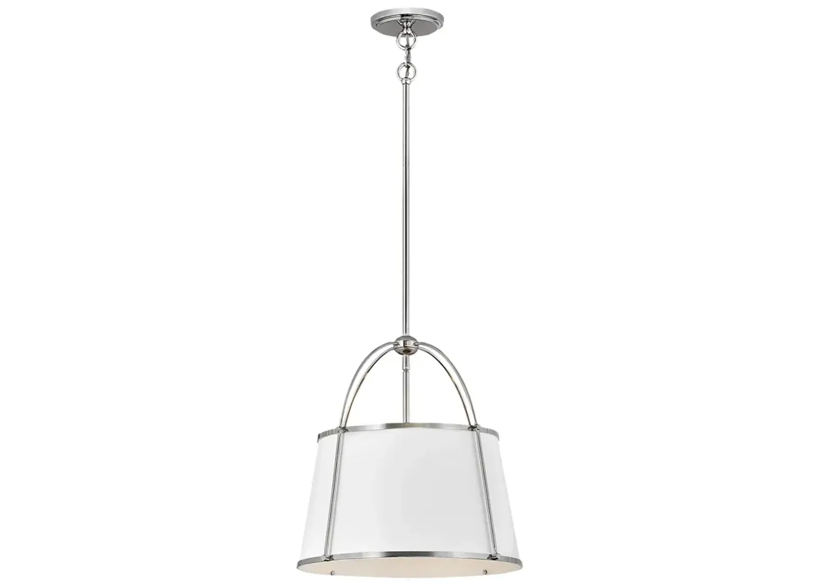 Hinkley Clarke 16 1/4"W Polished Nickel Drum Pendant Light