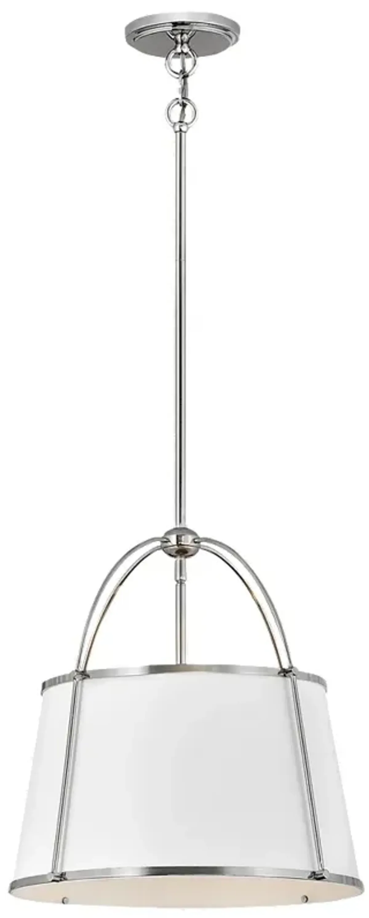 Hinkley Clarke 16 1/4"W Polished Nickel Drum Pendant Light