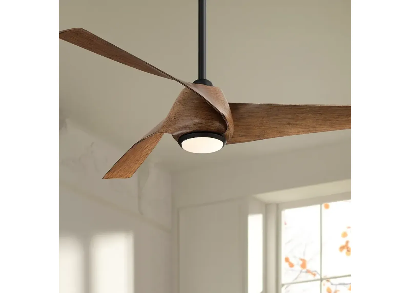 53" Casa Vieja Grand Breeze Koa CCT LED Ceiling Fan with Remote