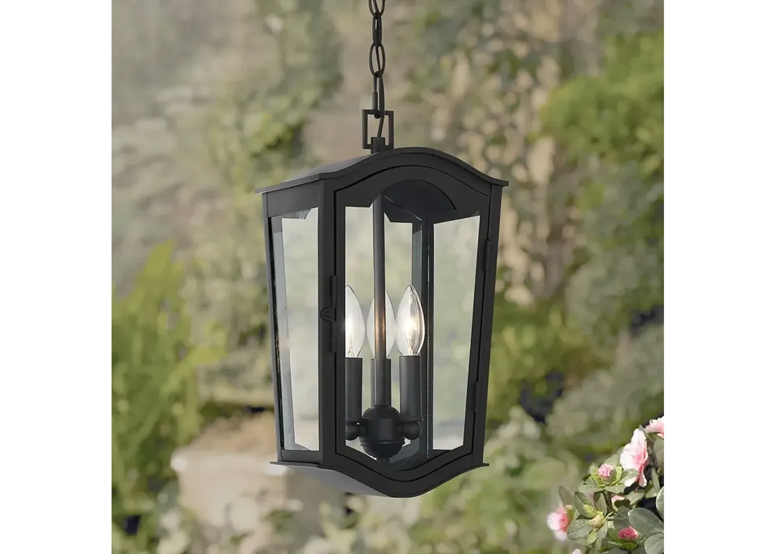 Houghton Hall 16" Sand Coal Traditional Outdoor Hanging Light