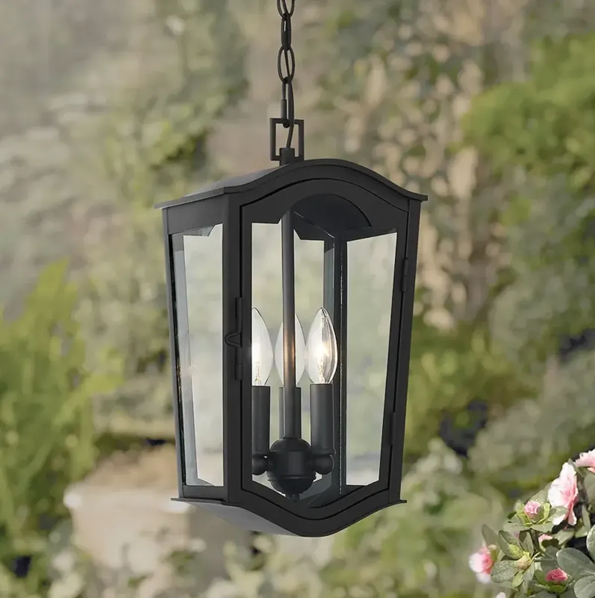 Houghton Hall 16" Sand Coal Traditional Outdoor Hanging Light