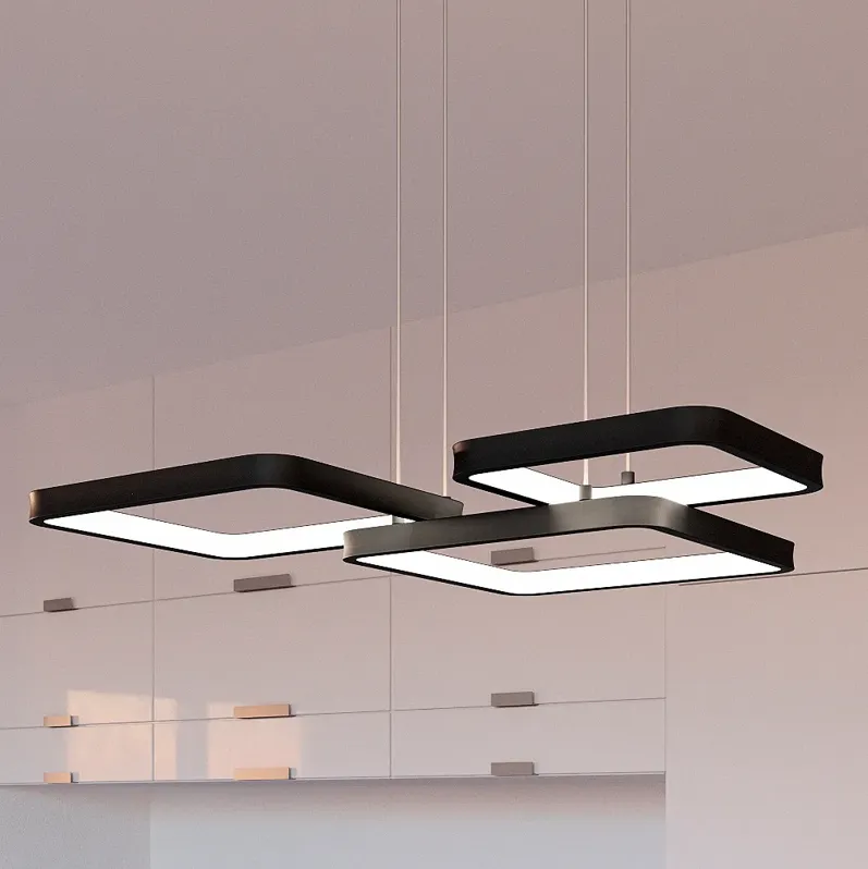 Quoizel Elvive 21.75" Wide Matte Black LED Modern Pendant