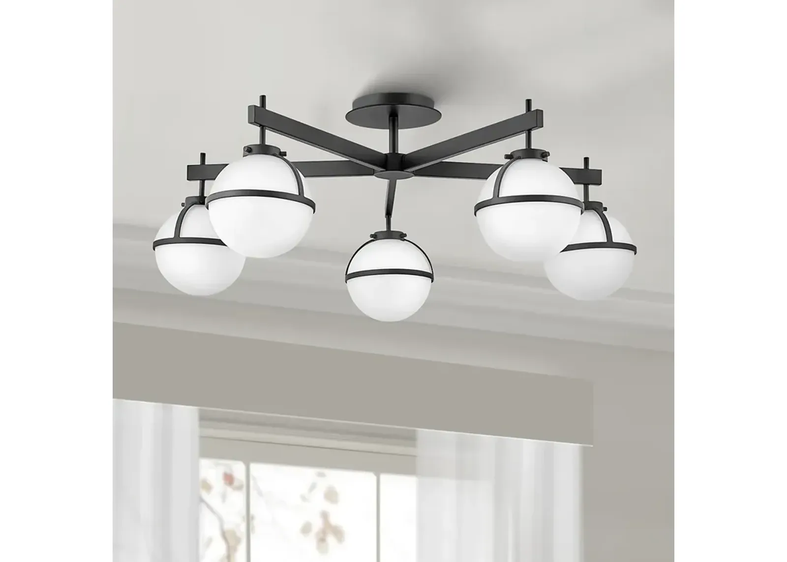 Hinkley Hollis 32" Wide Black LED Ceiling Light