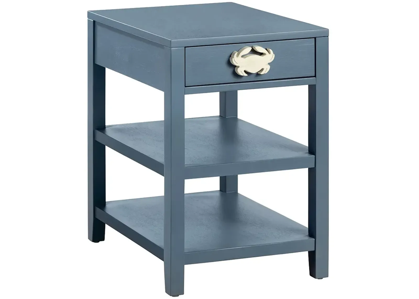 Crab Island 23" Wide Painted Turquoise 1-Drawer Accent Table