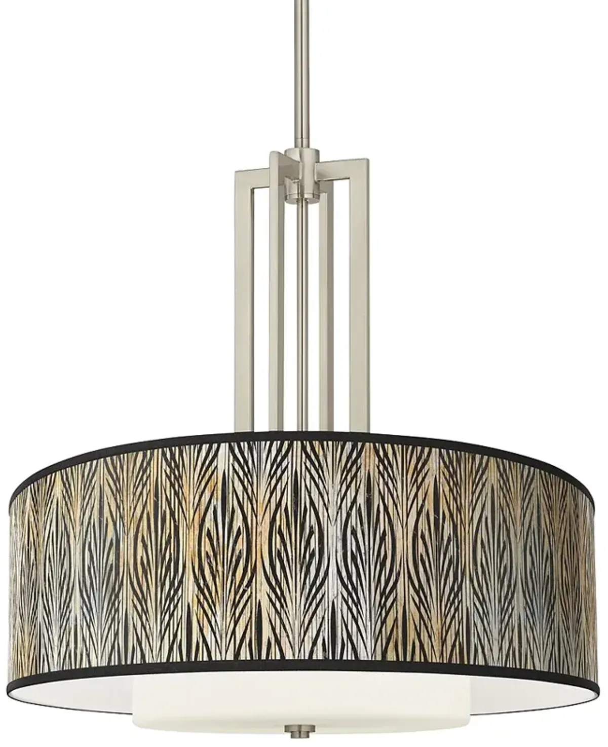 Amara Carey 24" Brushed Nickel 4-Light Chandelier