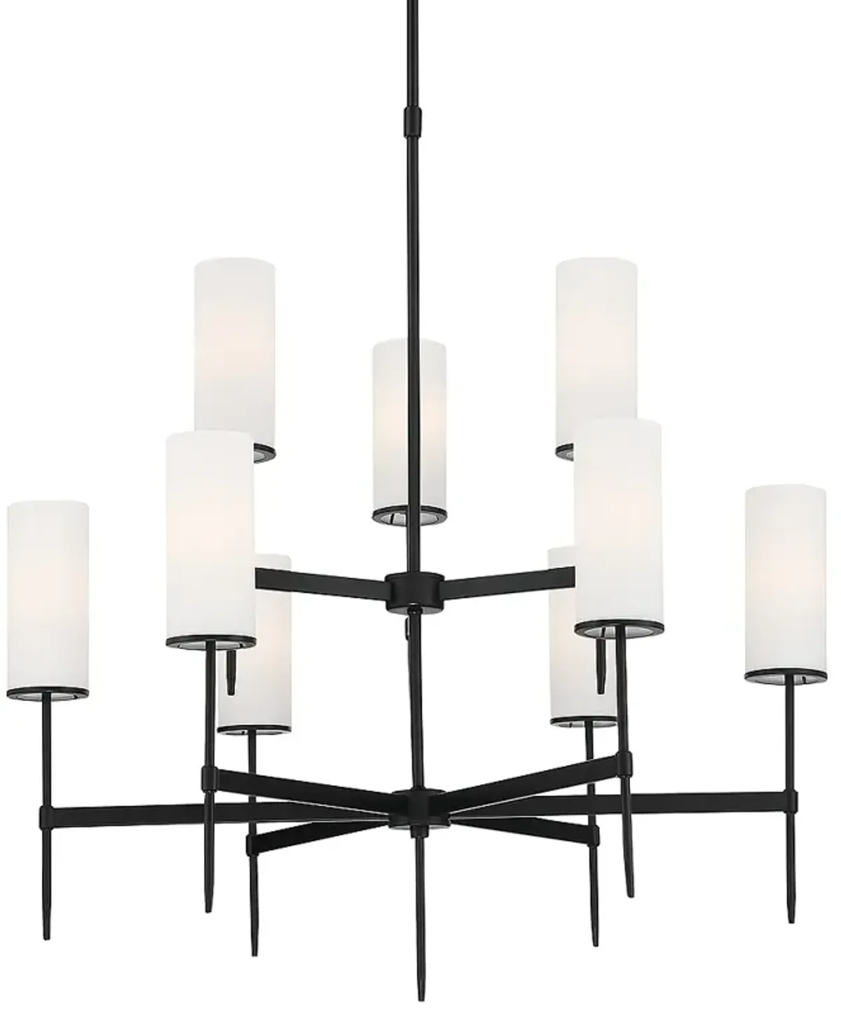 First Avenue 9 Light Black Chandelier