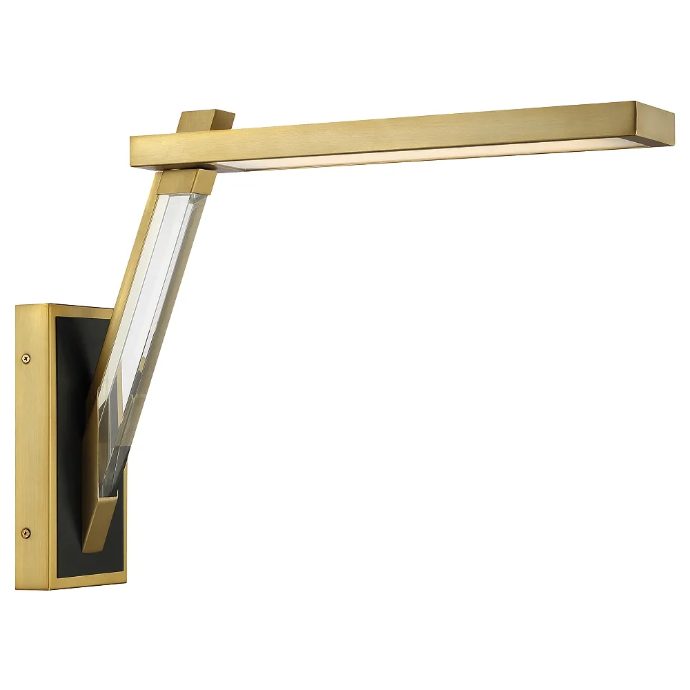 George Kovacs Sauvity LED Soft Brass and Black Wall Sconce