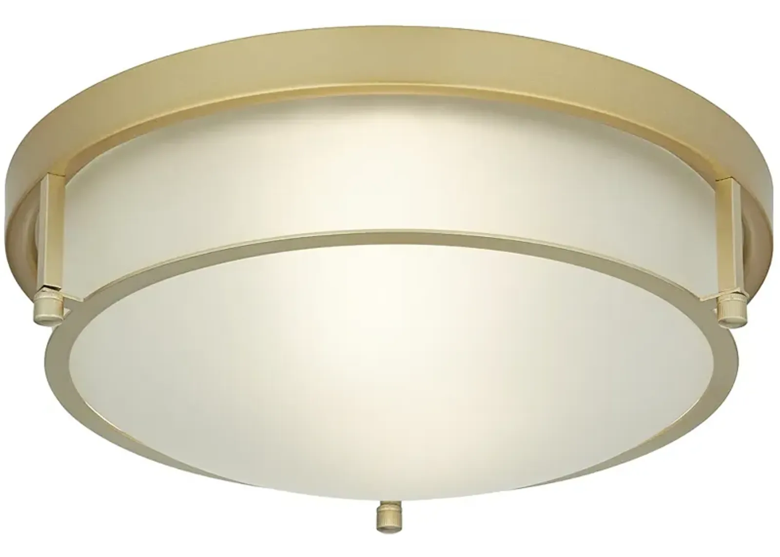 Encina 13" Wide Gold and Frosted Glass Ceiling Light