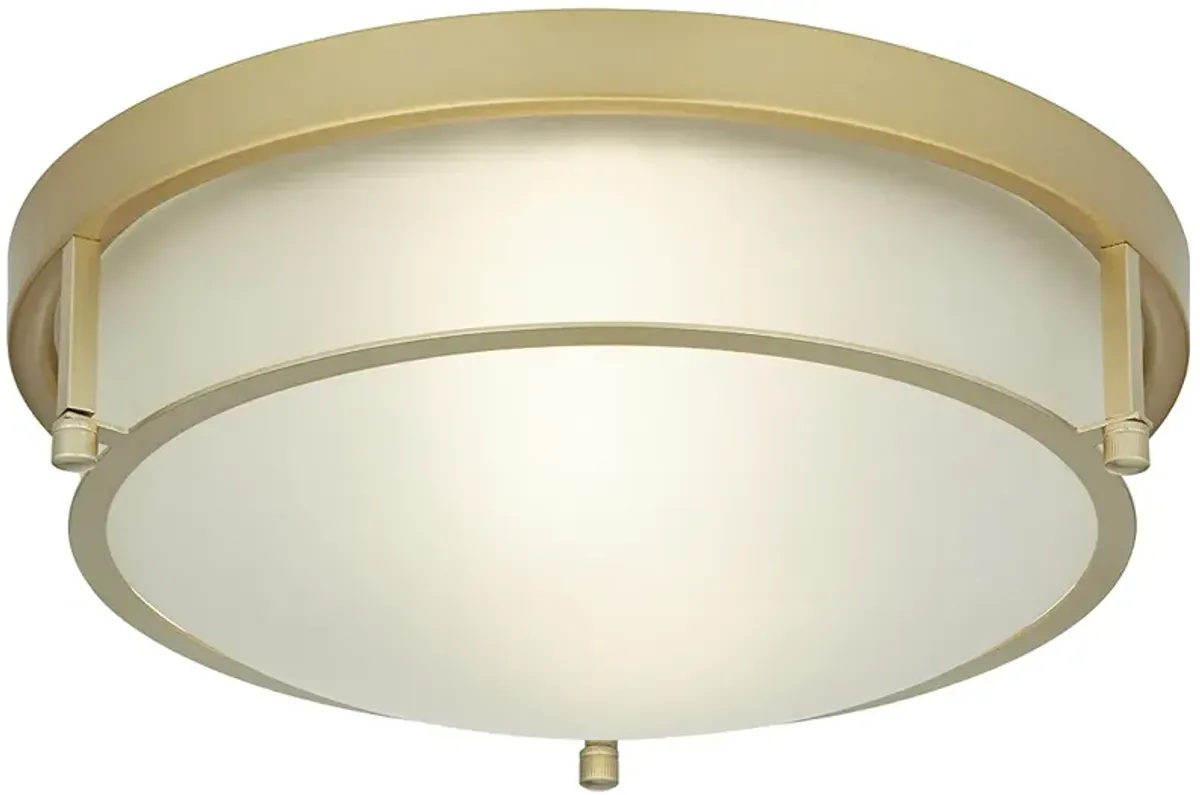 Encina 13" Wide Gold and Frosted Glass Ceiling Light