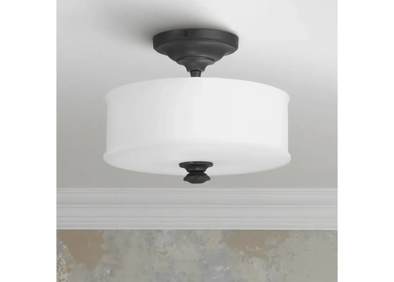 Harbour Point 13 1/2" Wide Coal Ceiling Light