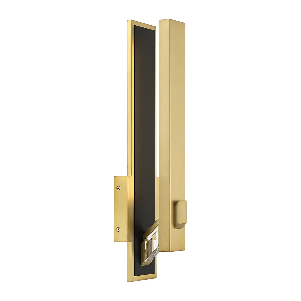 George Kovacs Sauvity LED Soft Brass and Black Wall Sconce