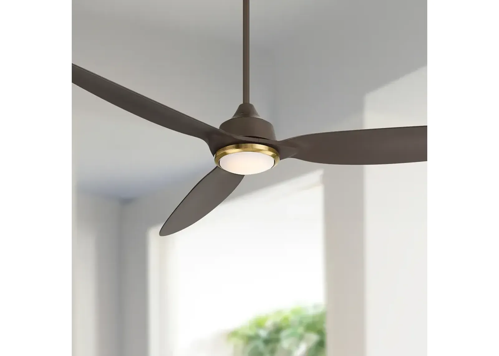 60" Revere Emperial Bronze Customize LED Damp Remote Ceiling Fan