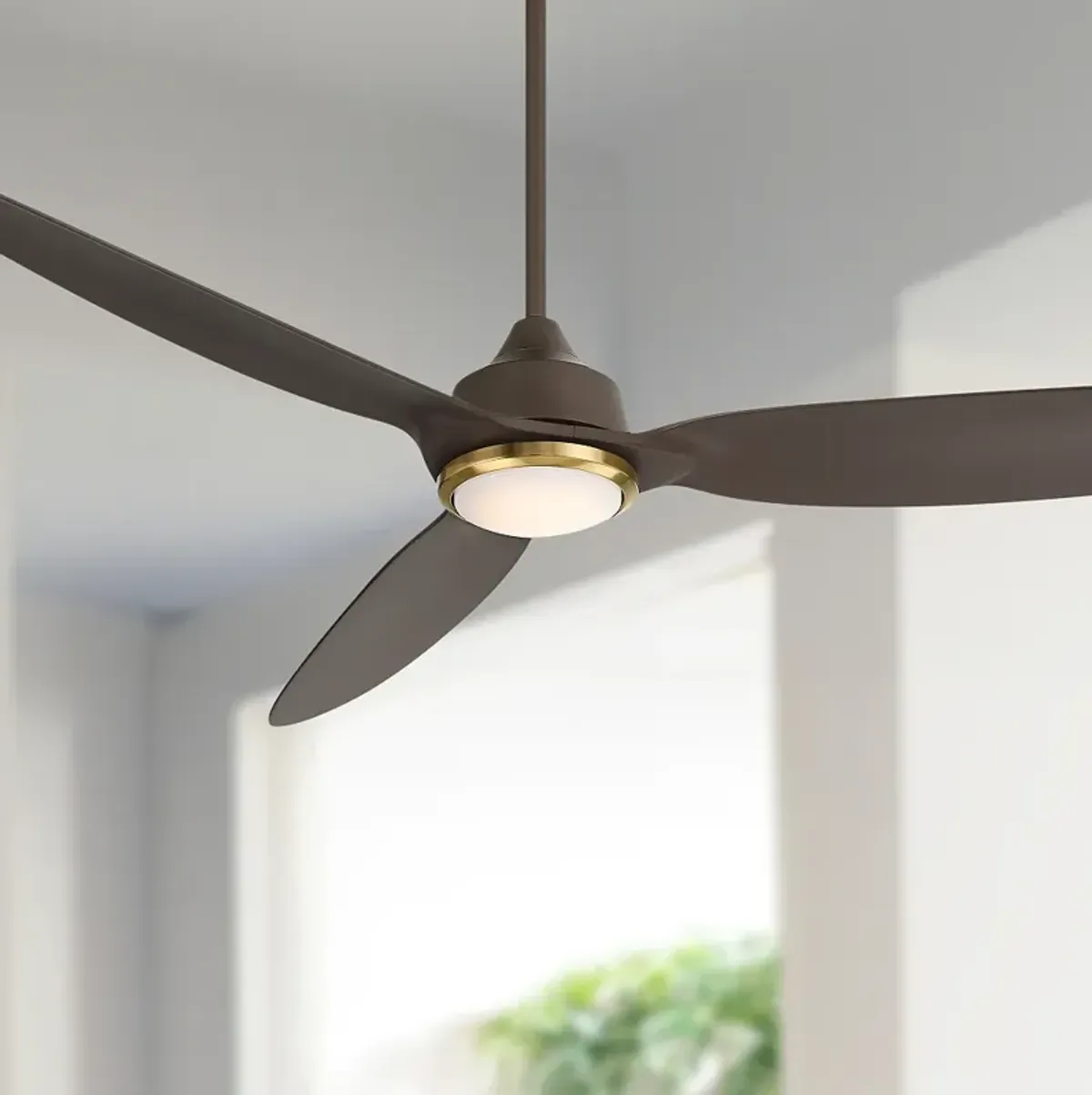 60" Revere Emperial Bronze Customize LED Damp Remote Ceiling Fan