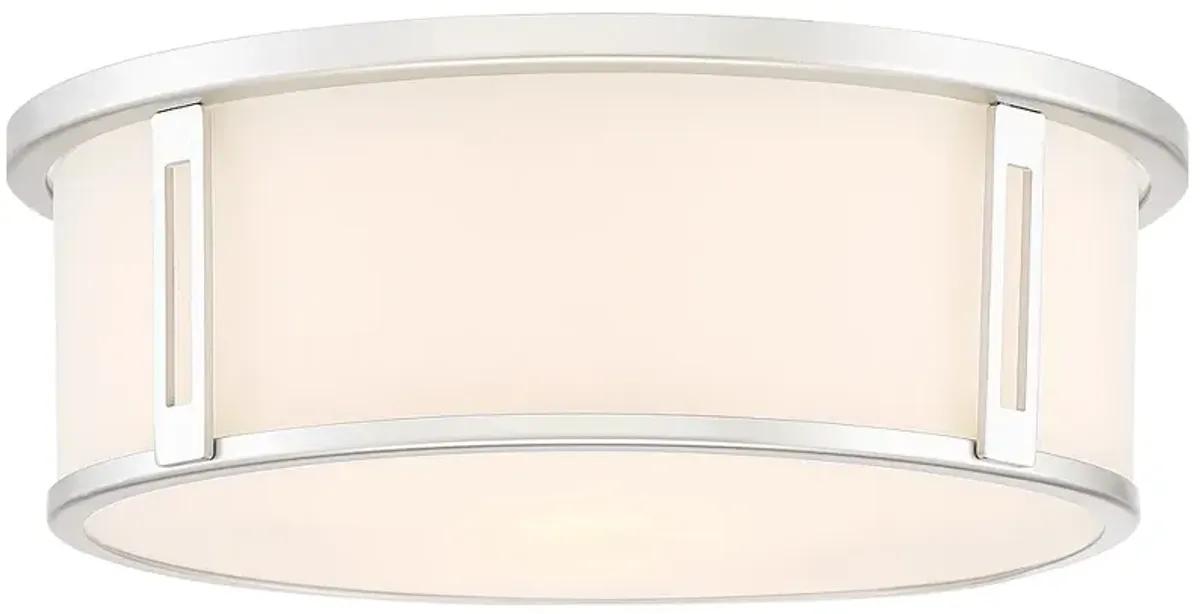 Quoizel Harbor 12.91-in W 2-Light Brushed Nickel Flush Mount