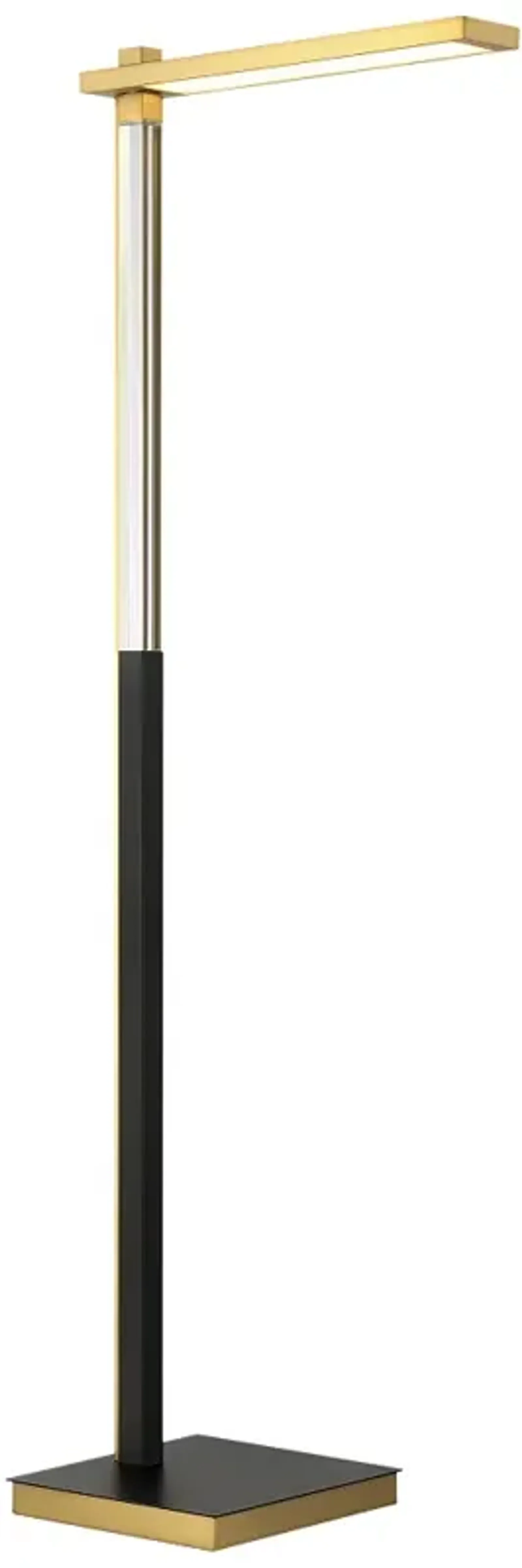 George Kovacs Sauvity LED Soft Brass and Black Floor Lamp