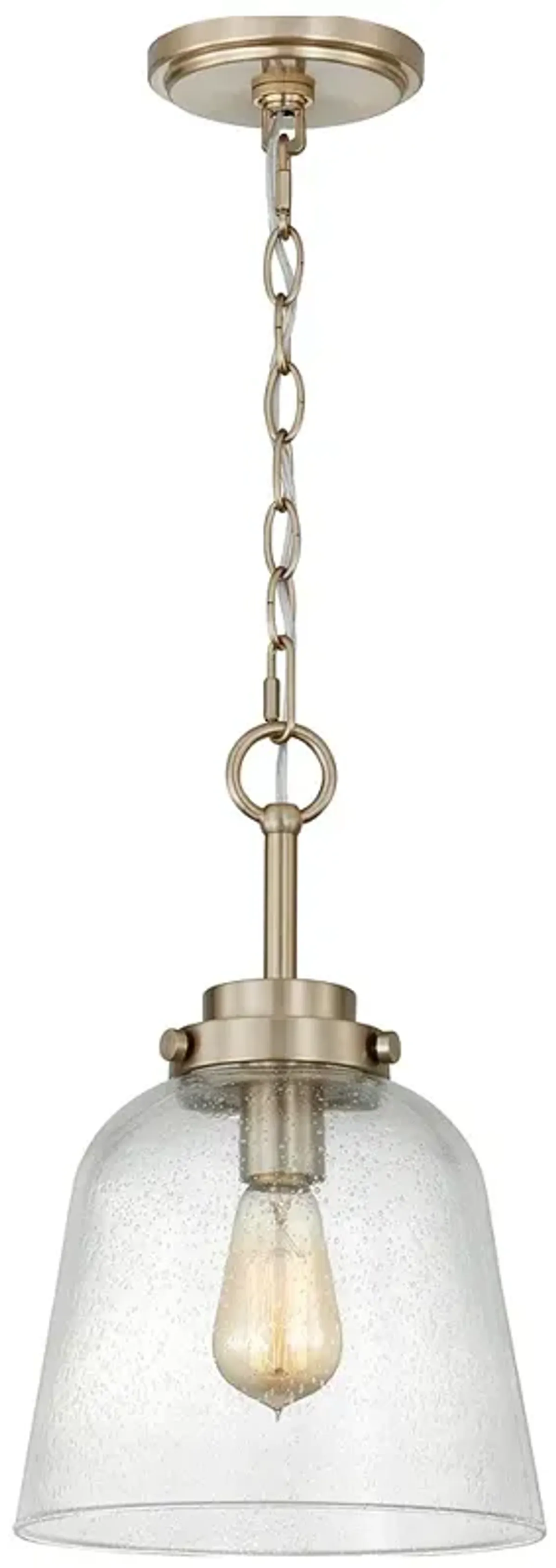 Quoizel Seaton 9.5-in W Gold Mini Pendant
