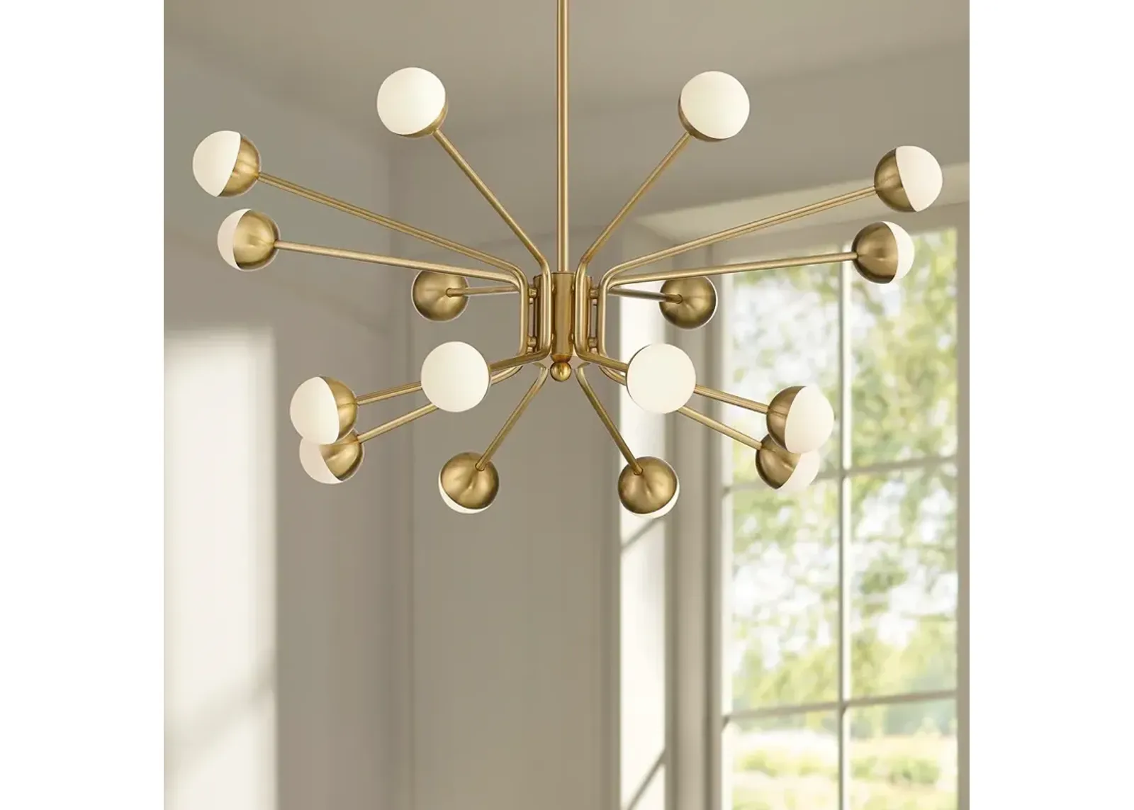 Possini Euro Aries 30"W Soft Gold 16-Light LED Chandelier