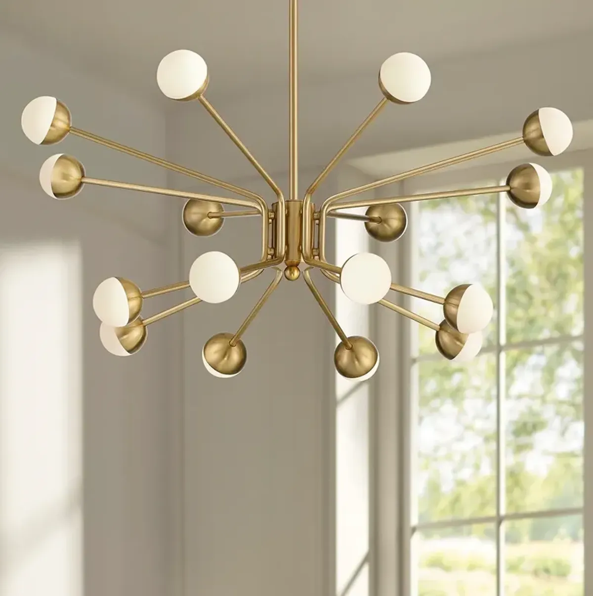 Possini Euro Aries 30"W Soft Gold 16-Light LED Chandelier