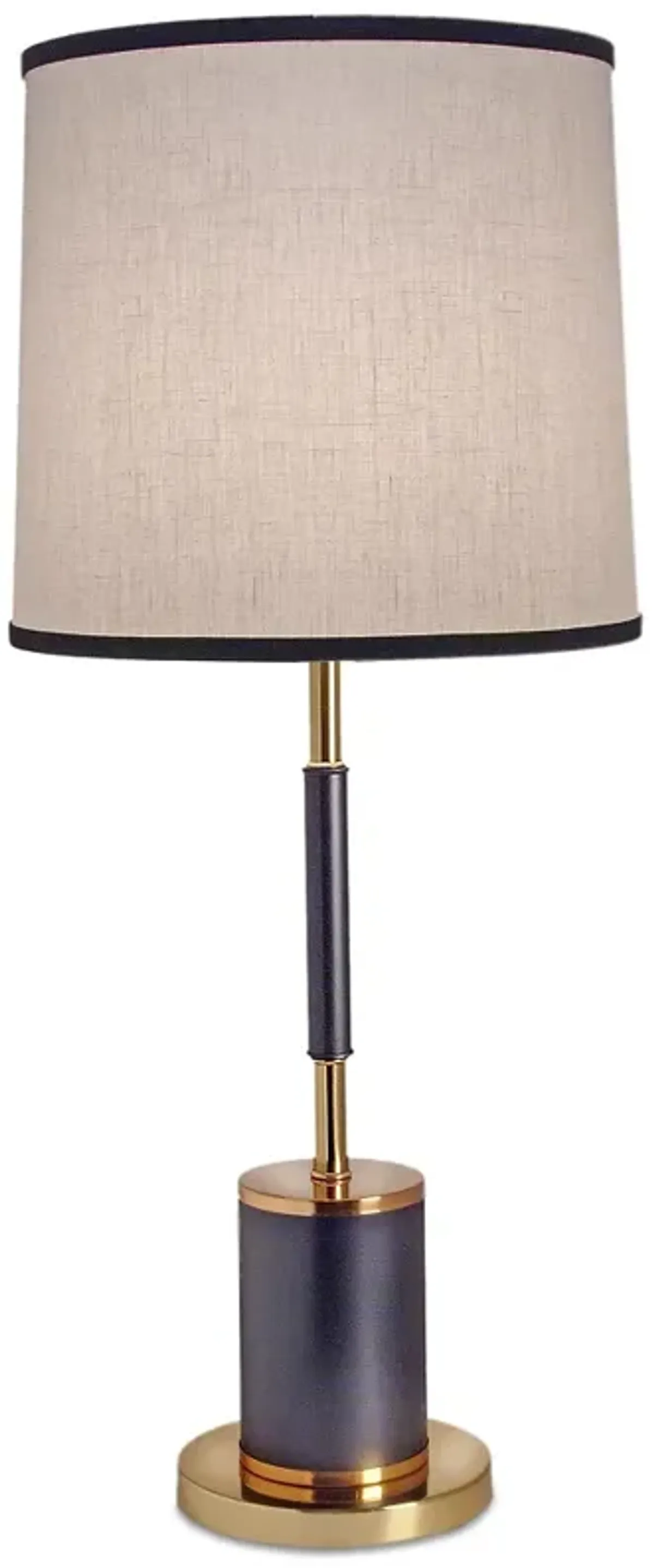 30" H Matte Black &#38; Polished Gold Retro Table Lamp