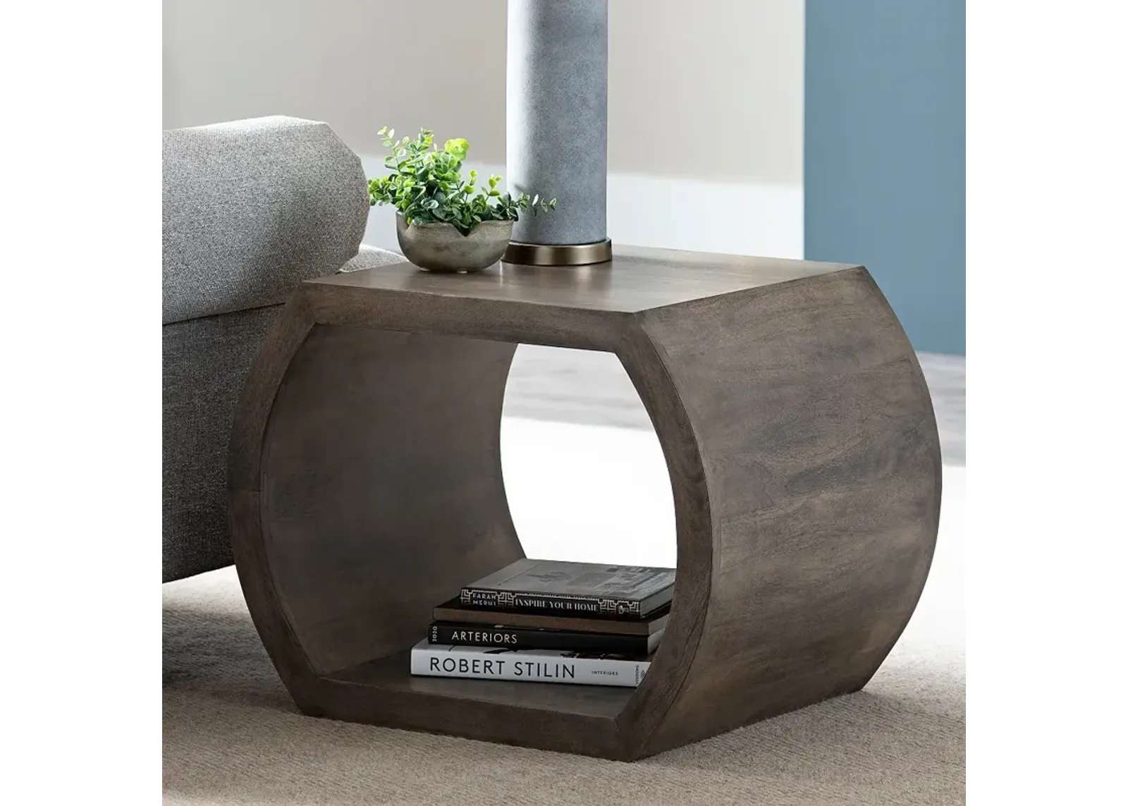 Crestview Collection Infinity Grey End Table