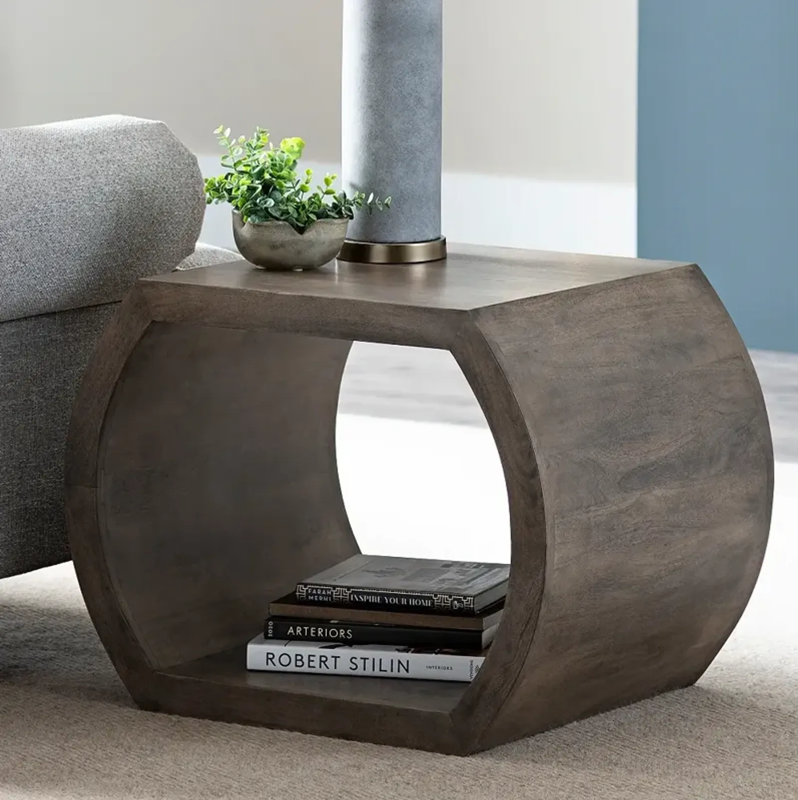 Crestview Collection Infinity Grey End Table