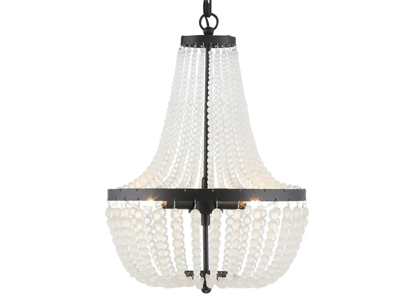 Crystorama Rylee 14" Wide Matte Black 3-Light Crystal Chandelier