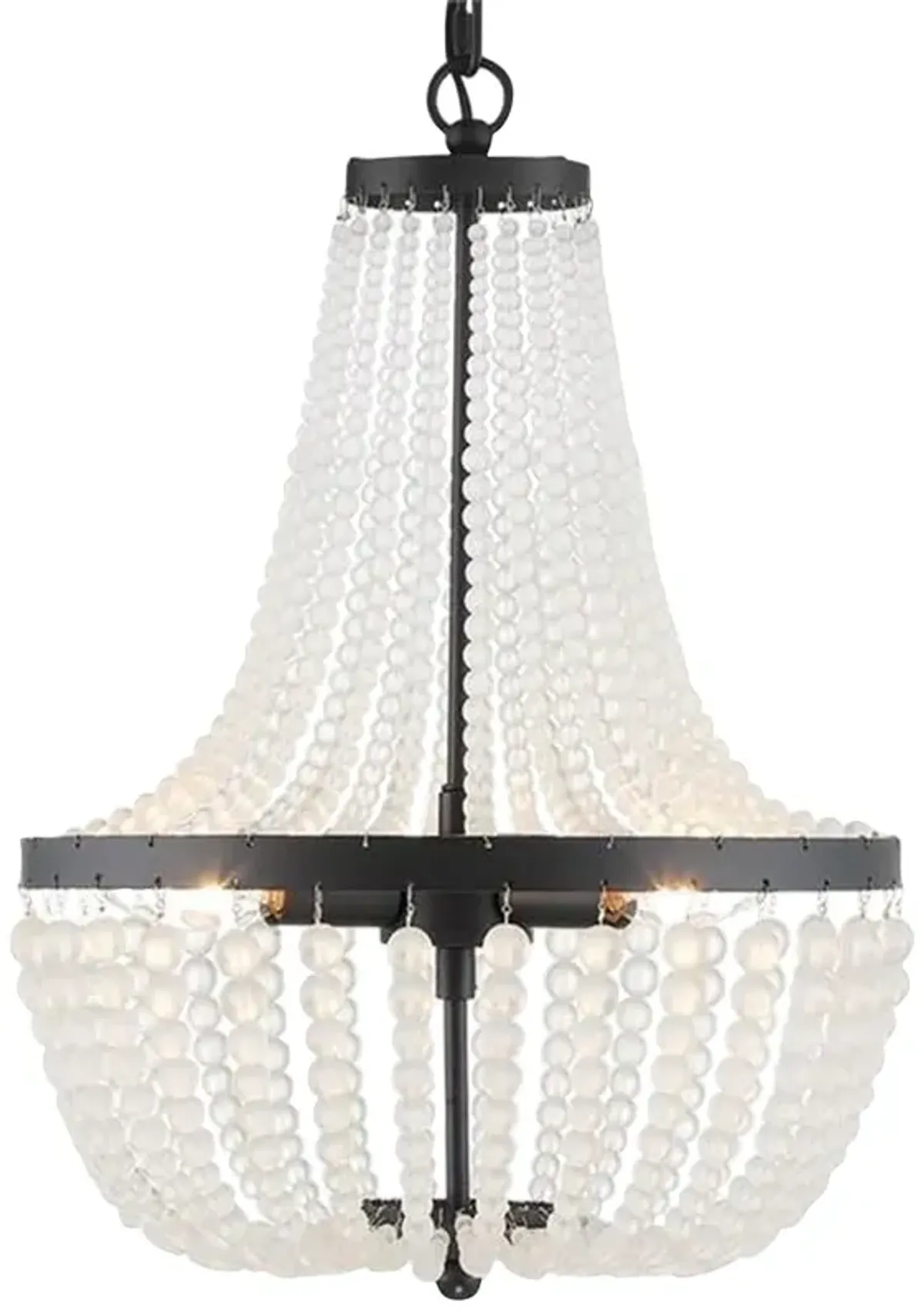 Crystorama Rylee 14" Wide Matte Black 3-Light Crystal Chandelier