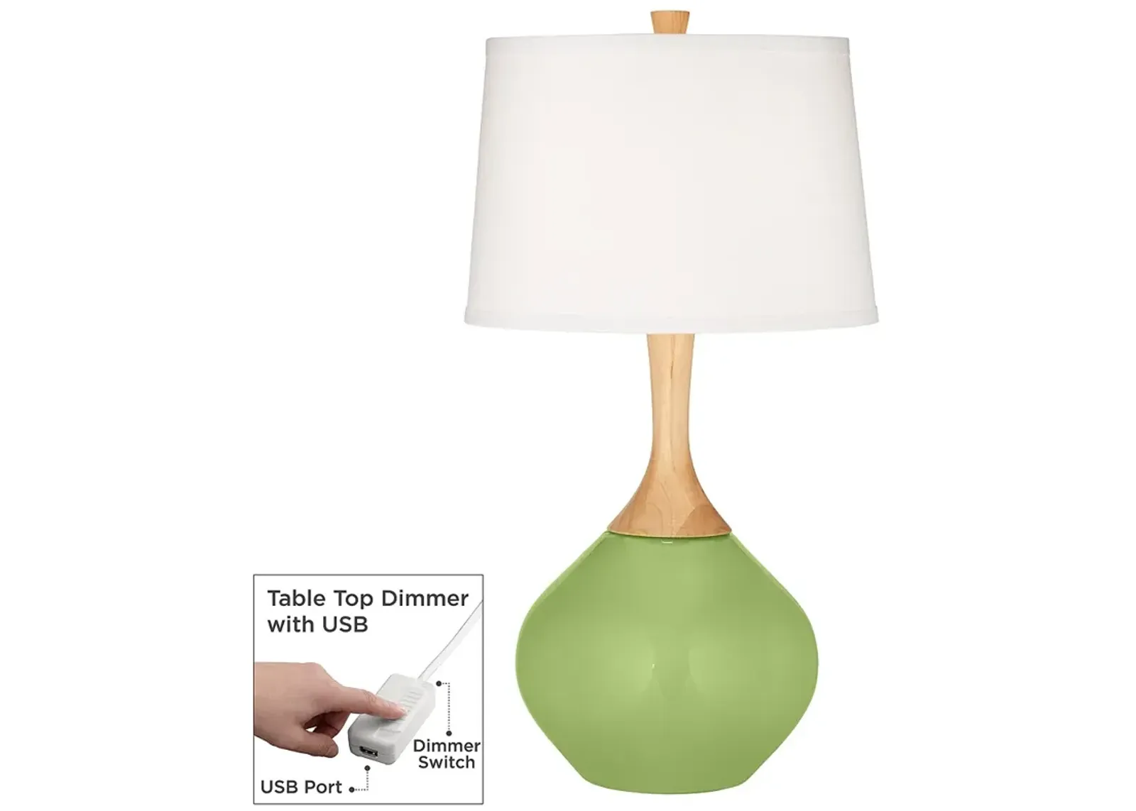 Lime Rickey Wexler Table Lamp with Dimmer