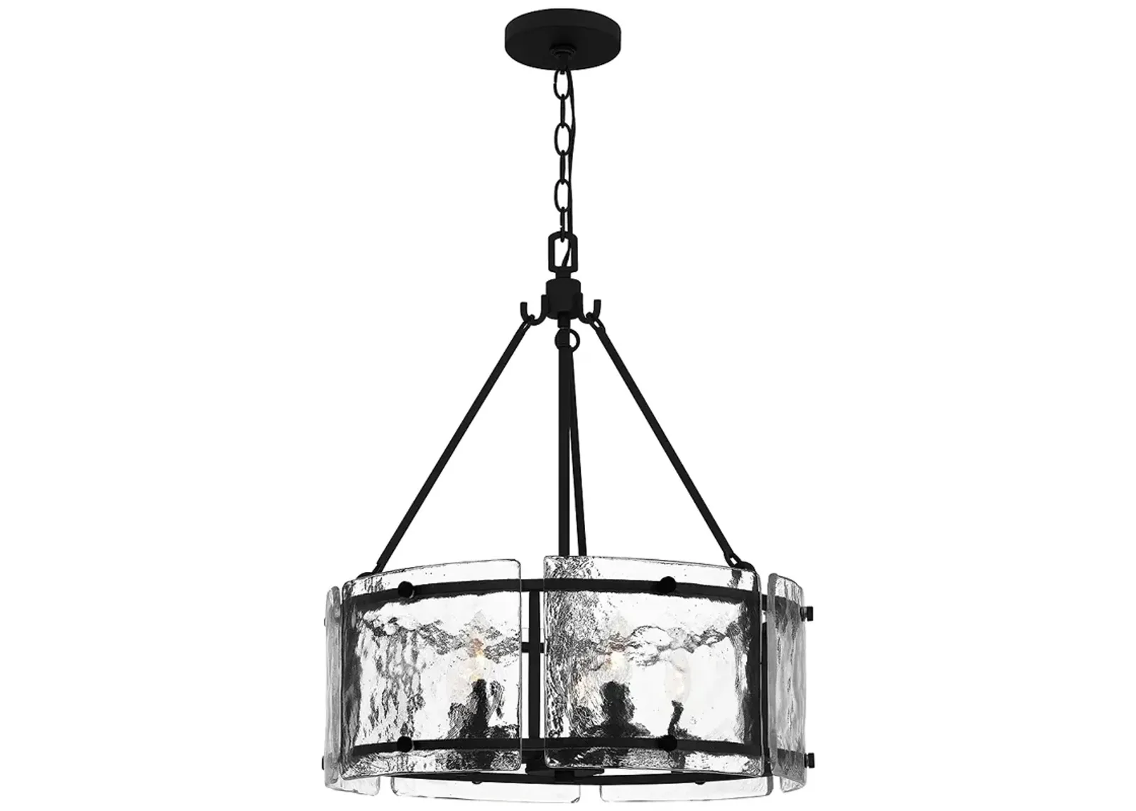 Quoizel Fortress 20 1/2" Wide Earth Black 5-Light Pendant