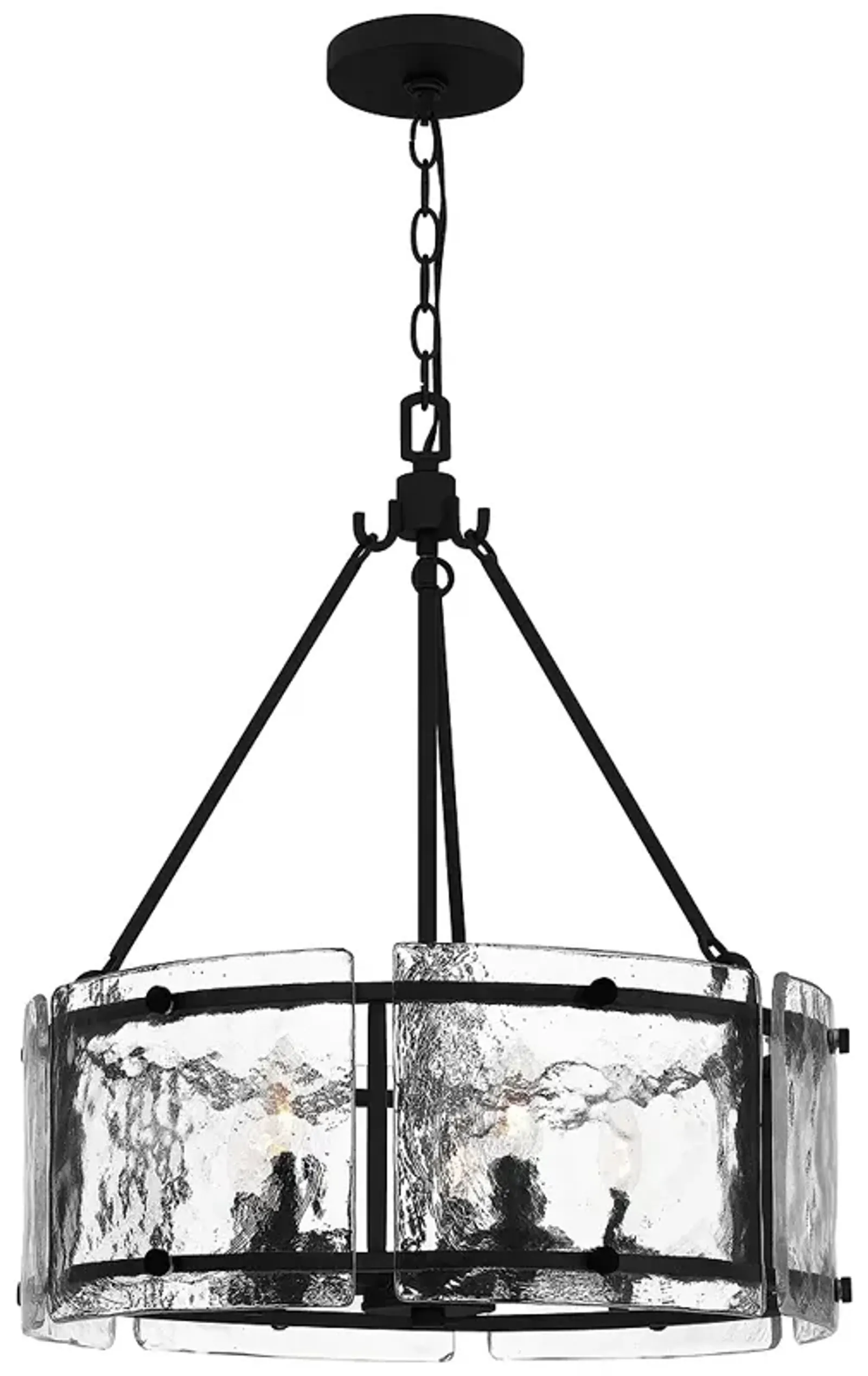 Quoizel Fortress 20 1/2" Wide Earth Black 5-Light Pendant