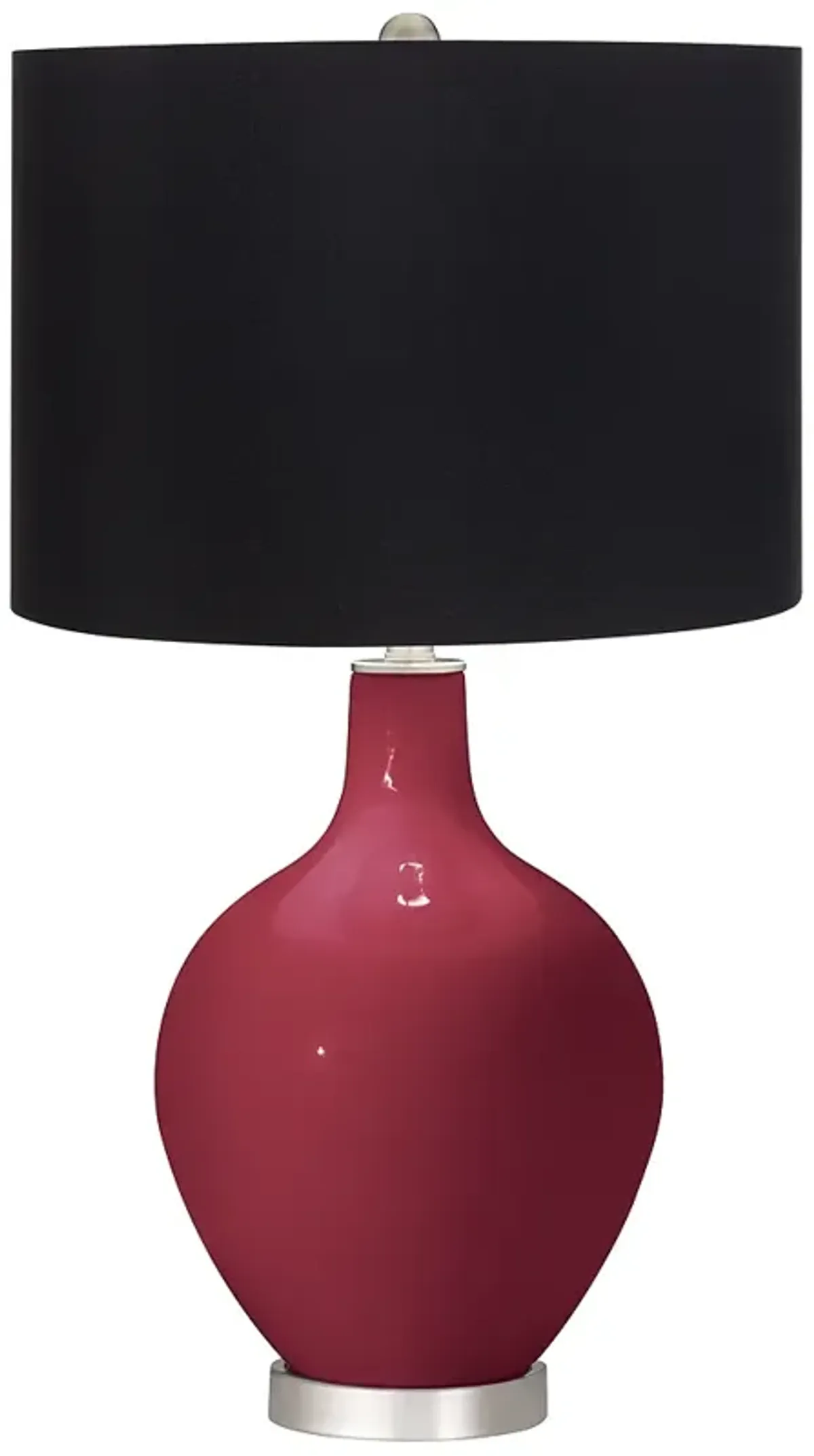 Color Plus Ovo 28 1/2" Black Shade Antique Red Table Lamp