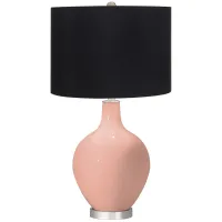 Mellow Coral Black Shade Ovo Table Lamp