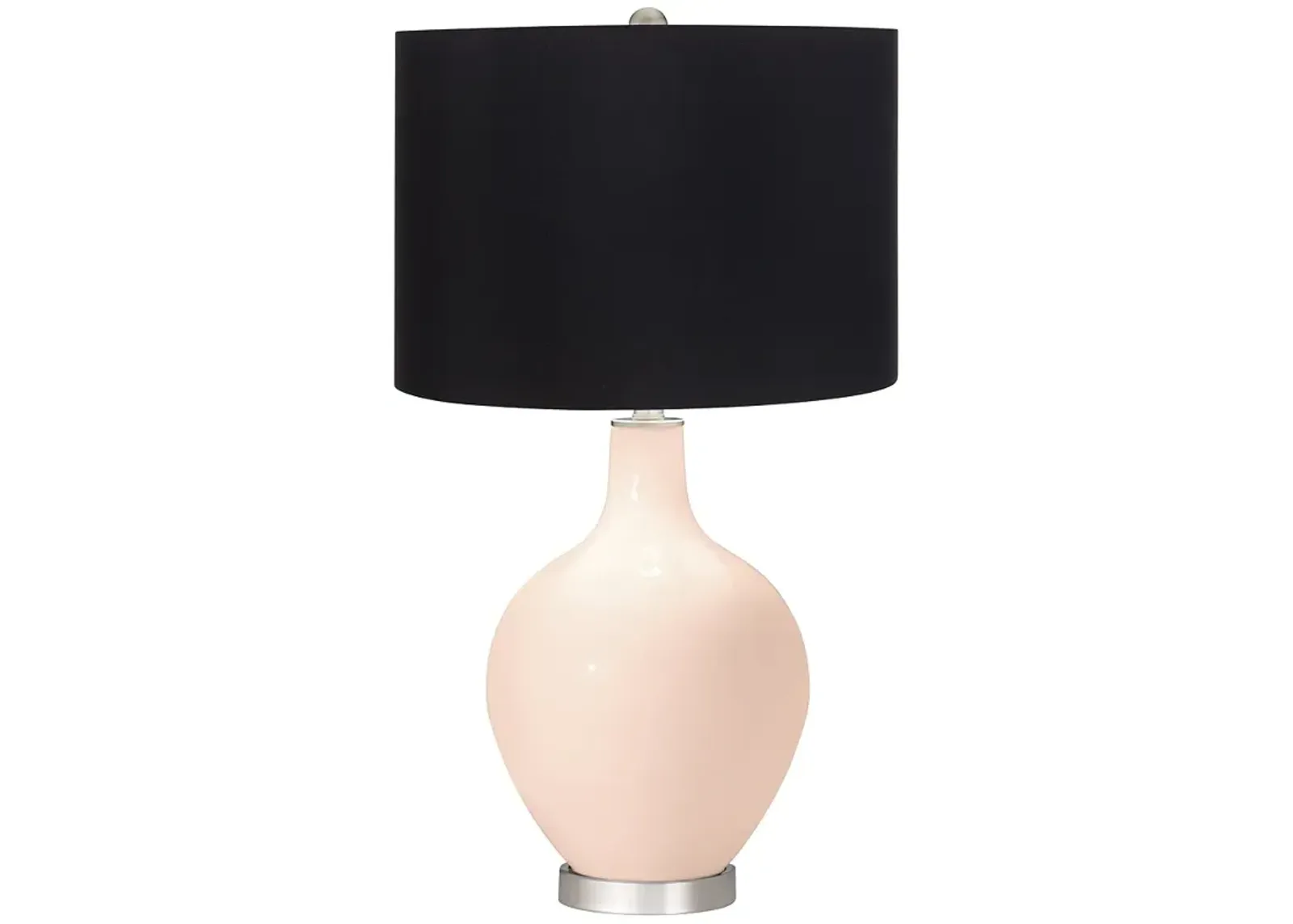 Linen Color Ovo Table Lamp with Black Shade