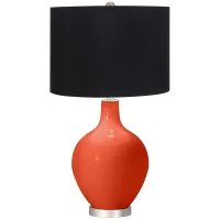 Daredevil Orange Ovo Table Lamp with Black Shade