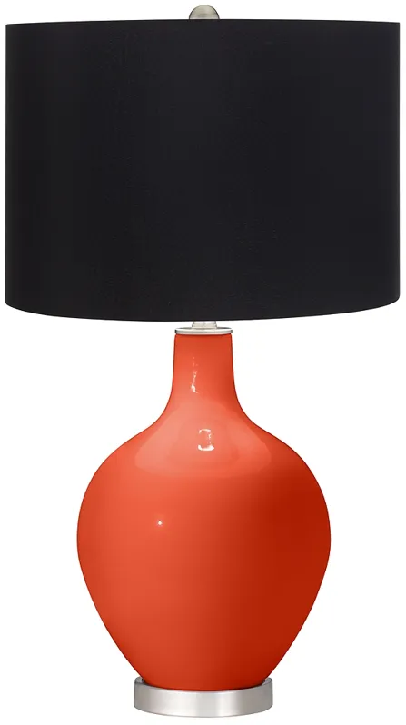 Daredevil Orange Ovo Table Lamp with Black Shade
