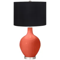 Koi Orange Ovo Table Lamp with Black Shade