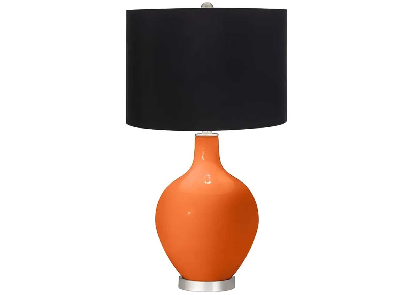 Color Plus Ovo 28 1/2" Black Shade Invigorate Orange Table Lamp