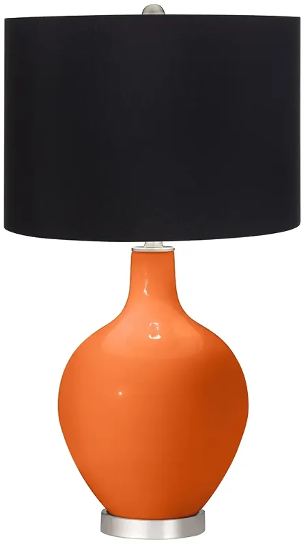 Color Plus Ovo 28 1/2" Black Shade Invigorate Orange Table Lamp