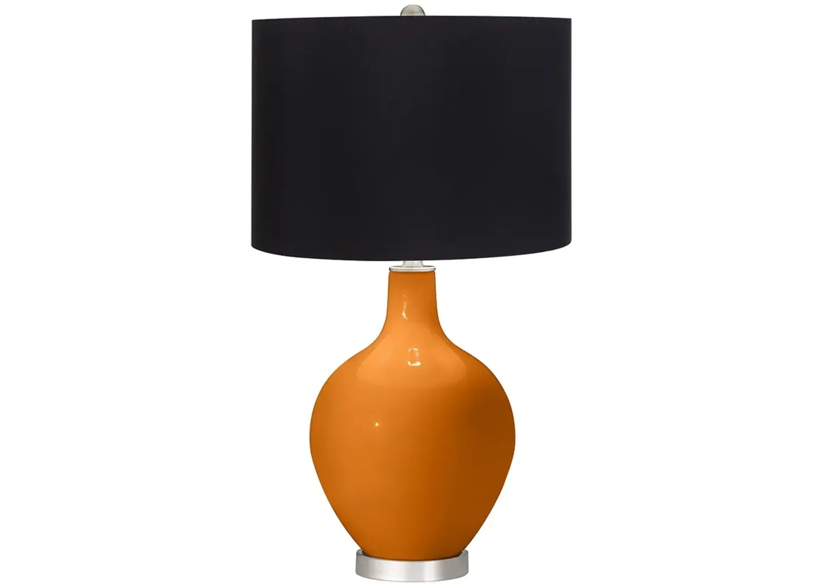 Cinnamon Spice Ovo Table Lamp with Black Shade