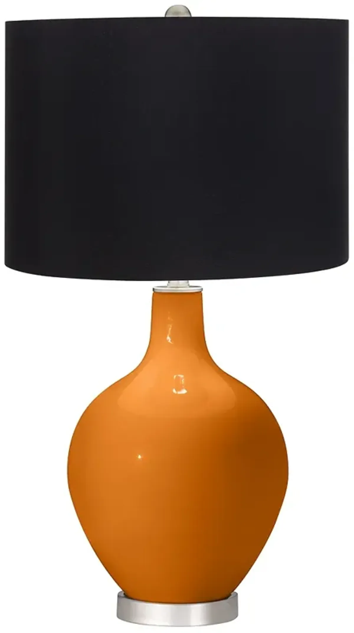 Color Plus Ovo 28 1/2" High Black Shade Cinnamon Spice Table Lamp