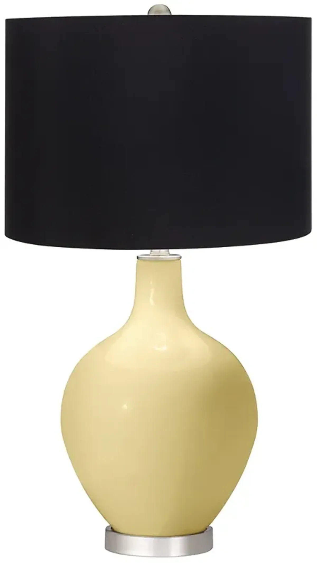 Color Plus Ovo 28 1/2" Black Shade Butter Up Yellow Table Lamp