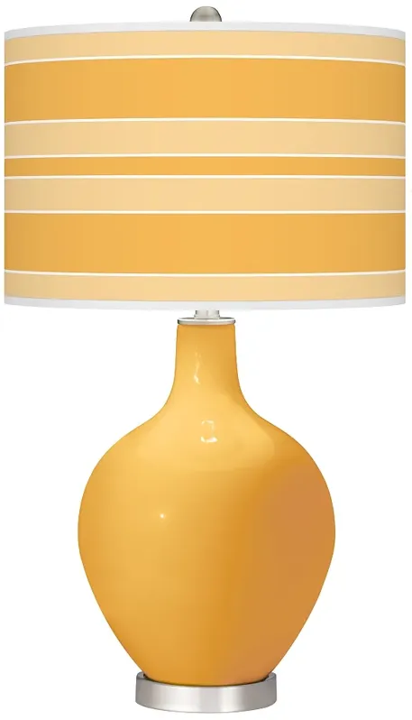 Marigold Bold Stripe Ovo Table Lamp