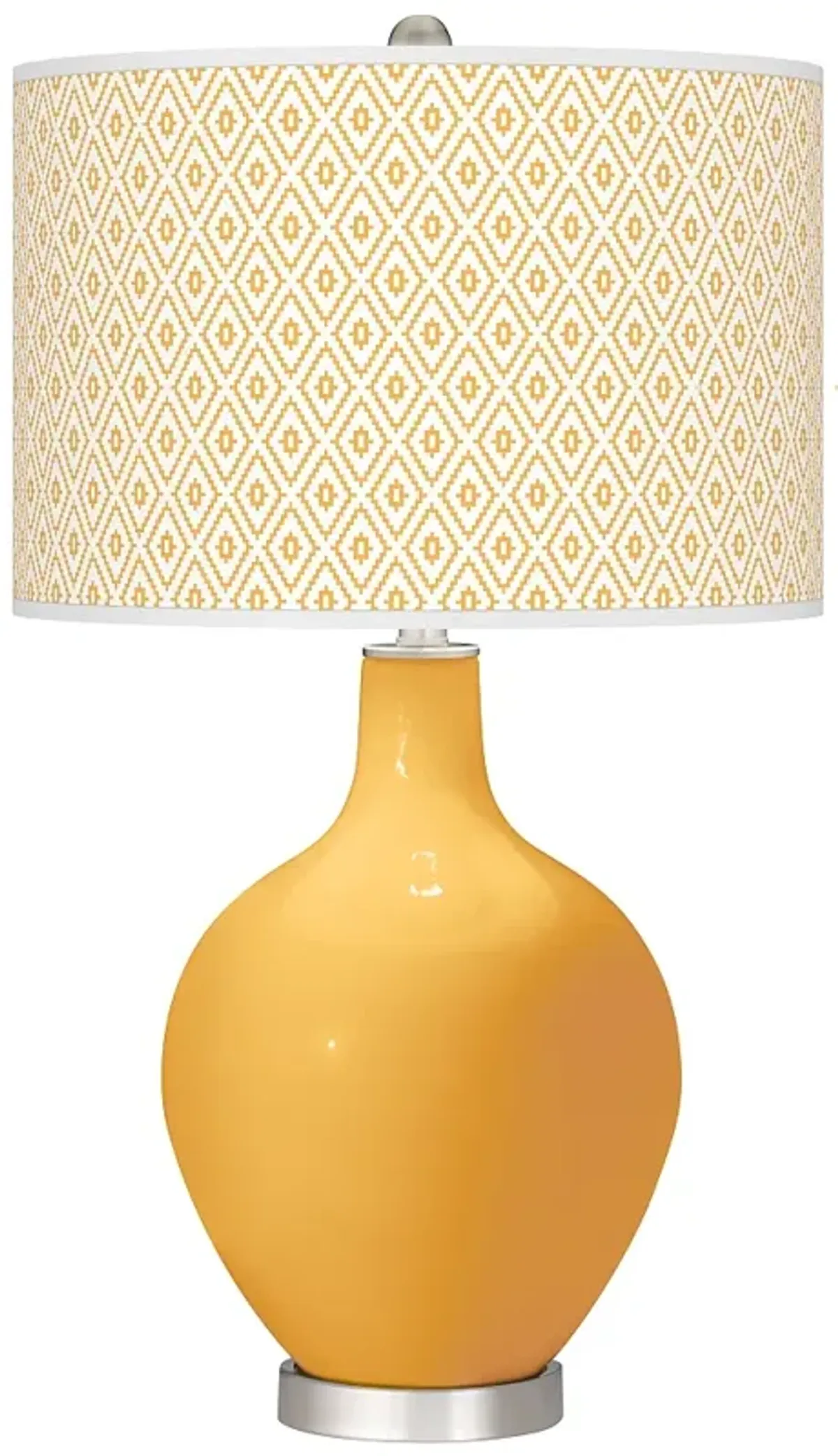 Color Plus Ovo 28 1/2" Diamonds Shade Marigold Yellow Table Lamp