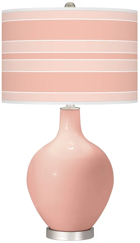Rustique Bold Stripe Ovo Table Lamp