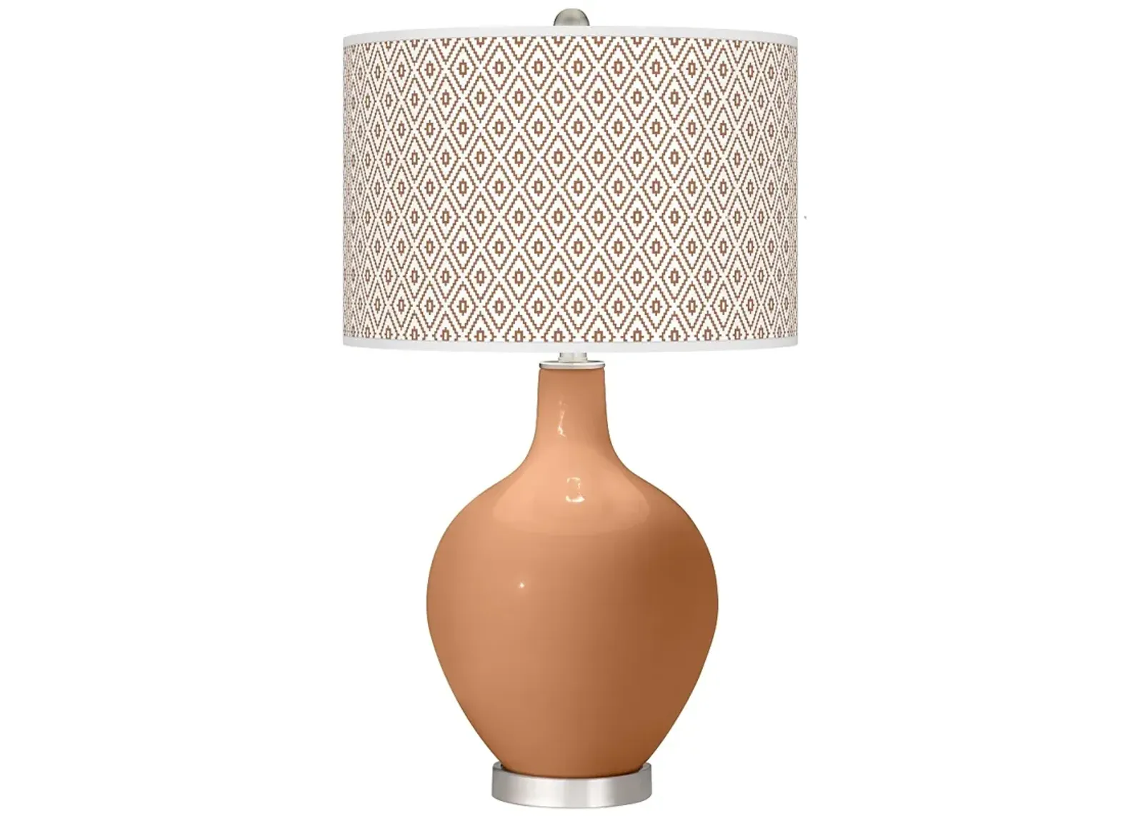 Burnt Almond Diamonds Ovo Table Lamp