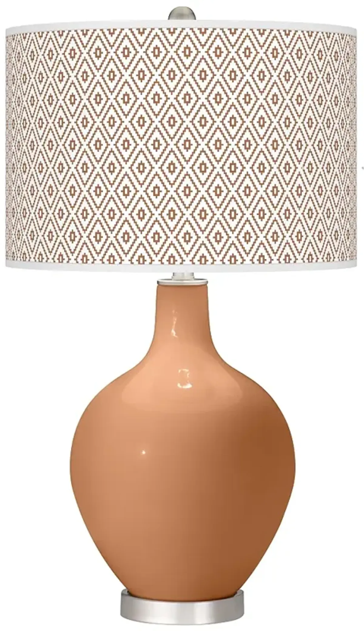 Burnt Almond Diamonds Ovo Table Lamp